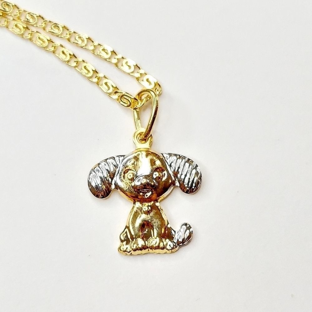 Women's Gold Plated Chain w/dog pendant
